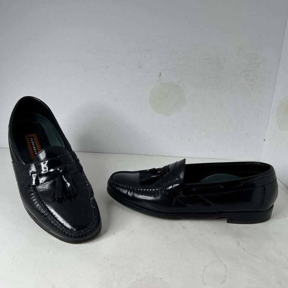 Florsheim‎ Mens Dress Shoes Brown/Black Leather Loafers Tassel Size 11